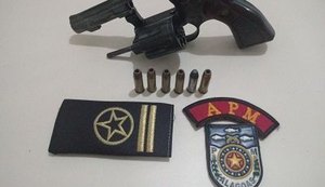Cadetes apreendem arma de fogo durante estágio operacional na cidade de Penedo