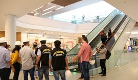 Fiscalização conclui primeiro dia de inspeções em shoppings de Maceió