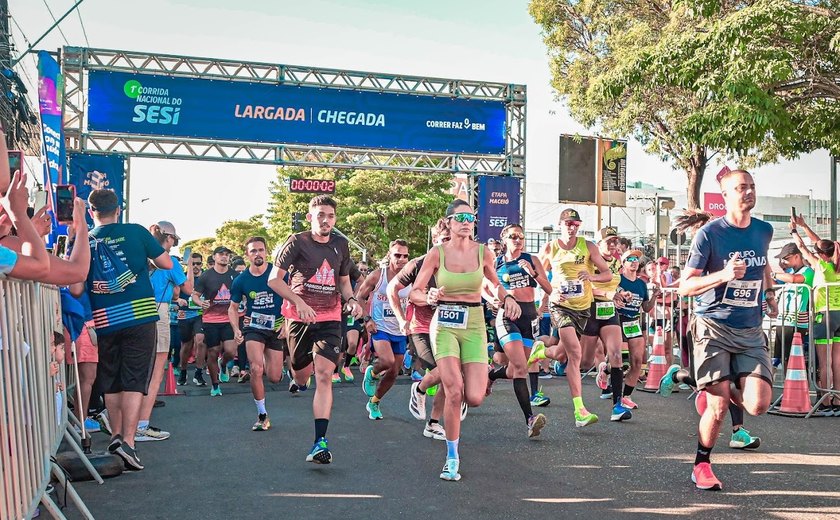 Corrida Nacional do Sesi movimenta Maceió no Dia do Trabalhador com 1.500 participantes