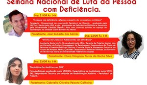 Webinário marca Semana Nacional de Luta da Pessoa com Deficiência