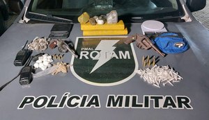 PM apreende quatro armas de fogo e drogas na capital e interior
