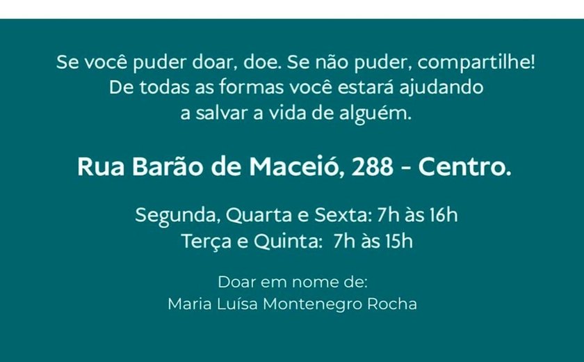 Família faz apelo urgente por doação de sangue para criança de um ano