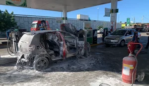 Carro explode com três mulheres no Rio Grande Norte durante abastecimento em posto de combustíveis