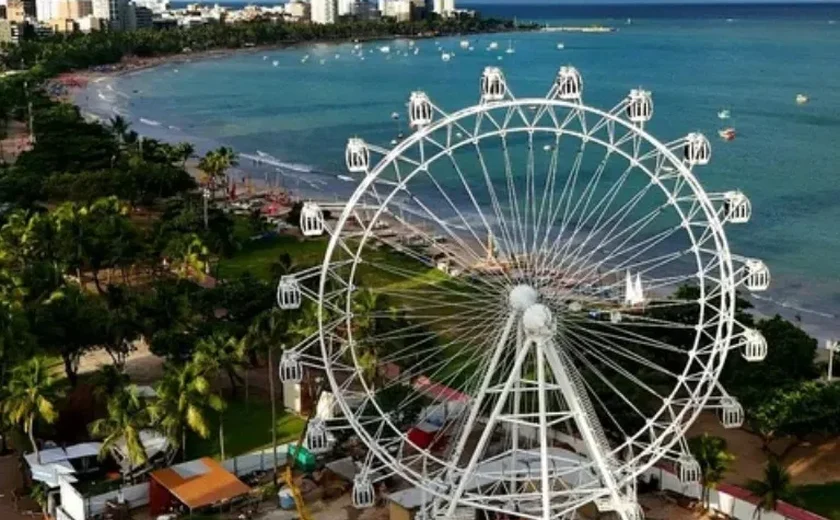Ingressos da Roda Maceió custam R$ 35 a partir de hoje; atração é a maior roda-gigante do Nordeste
