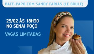 Senai promove bate-papo com empresária de sucesso na área de Confeitaria