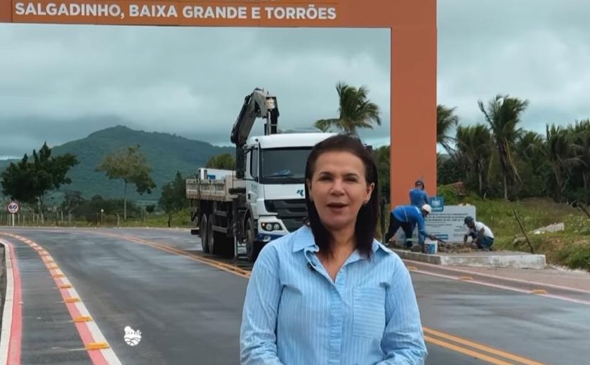 Tapera recebe Paulo Dantas para entrega de rodovia e vias pavimentadas; anuncia vice-prefeita