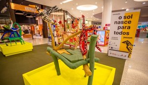 Exposição ‘O Sol Nasce Para Todos’ leva obras do artesão alagoano Jasson para shopping