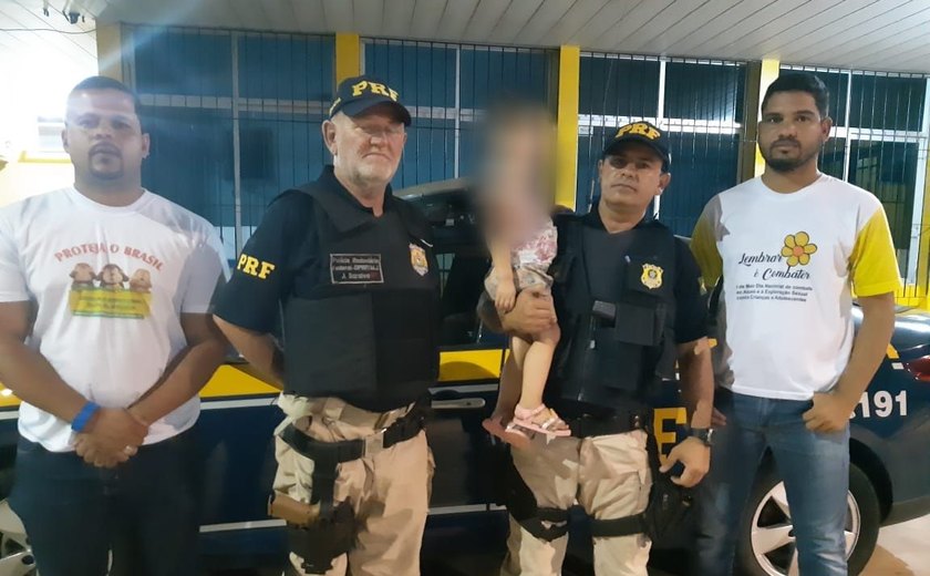 PRF de Alagoas recupera criança que foi levada de SP pelo pai para se vingar da mãe