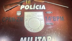PM flagra homem armado no território indígena Wassu Cocal, em Joaquim Gomes