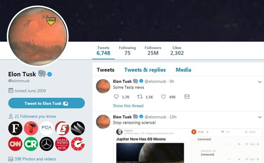 Elon Musk muda de nome no Twitter e terá prazo para provar que não quebrou acordo