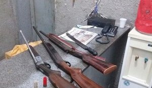 PM apreende três armas de fogo em União dos Palmares