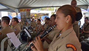 Banda de Música da PM leva nova apresentação para público da terceira idade
