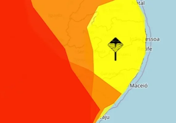 Domingo terá chuva e cidades de Alagoas seguem em alerta meteorológico