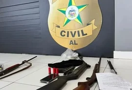 Operação Águas Turvas prende três pessoas e apreende armas e drogas no Sertão de Alagoas