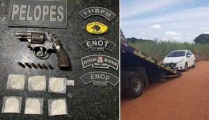 PM registra apreensões de armas e drogas, recupera veículo roubado e flagra desmanche