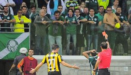 Por expulsão, Dudu pega apenas um jogo de suspensão na Libertadores