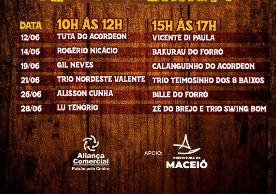 Centro terá forró itinerante no calçadão