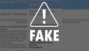 Site apócrifo incentiva automedicação contra Covid-19