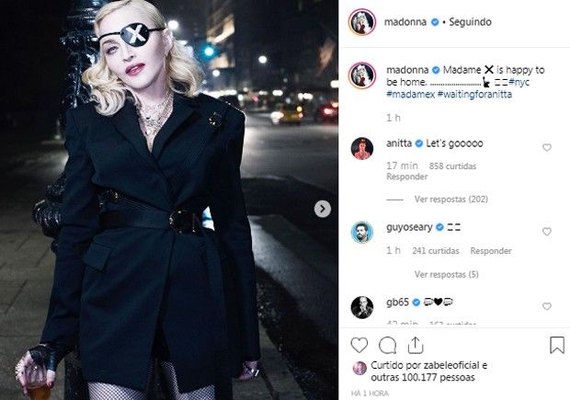 Madonna diz que está esperando Anitta e fãs ficam na expectativa por videoclipe