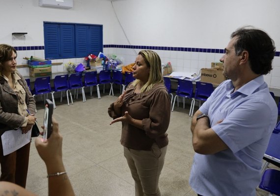 MP/AL e DPE fiscalizam Escola Municipal Professor Antídio Vieira, no Trapiche da Barra