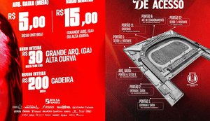 CRB inicia venda de ingressos para duelo contra o América-MG no Rei Pelé