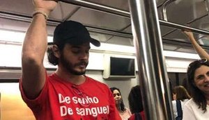 Namorado de Fátima Bernardes é visto andando de metrô no Rio