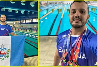 Nadador alagoano Alexandre Júnior conquista três medalhas nas Paralimpíadas Universitárias em São Paulo