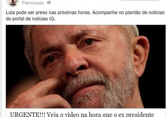 Novo vírus se espalha no Facebook com vídeo de suposta prisão de Lula