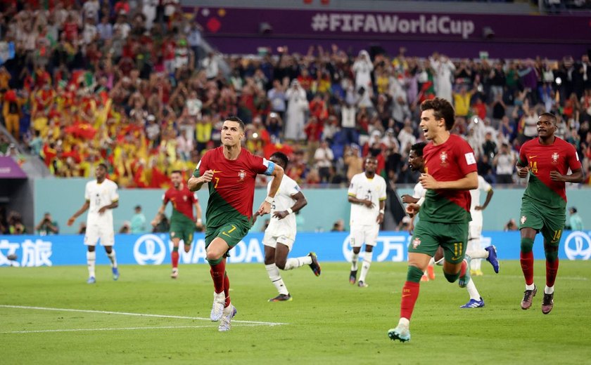 Com gol histórico de Cristiano Ronaldo, Portugal supera Gana por 3x2