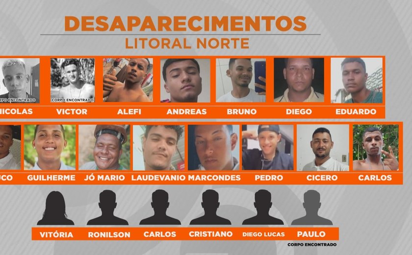 Dois homens desaparecem em Passo de Camaragibe e número de casos na Rota dos Milagres chega a 21