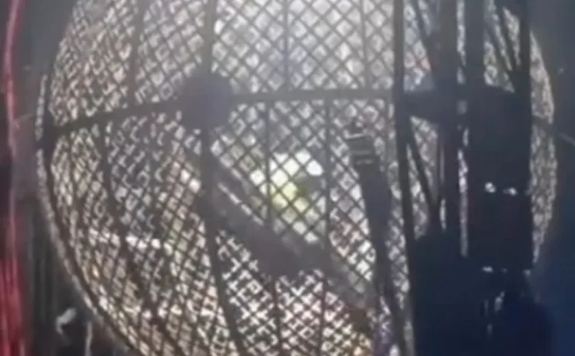 Homem é flagrado tentando furtar circo e acaba trancado no “globo da morte” em Penedo