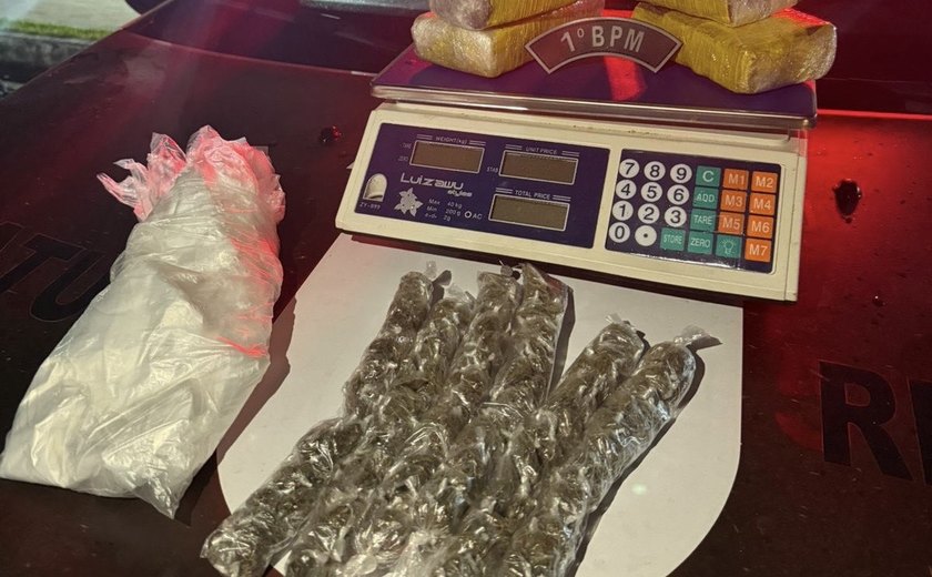 PM apreende armas de fogo e quase 4 quilos de drogas em ações na capital e interior