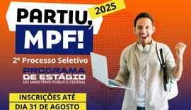 Estágio no MPF: abertas inscrições para seleção de estagiários de Direito na PR/AL