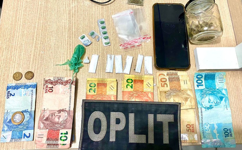 OPLIT prende suspeito de tráfico e apreende drogas em abordagem