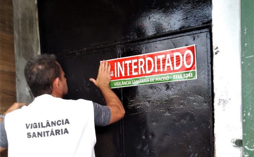 Vigilância Sanitária interdita estabelecimentos no bairro da Serraria