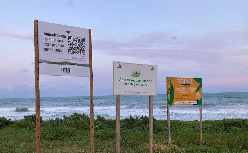 IMA dá início à instalação das placas de balneabilidade em praias de Maceió