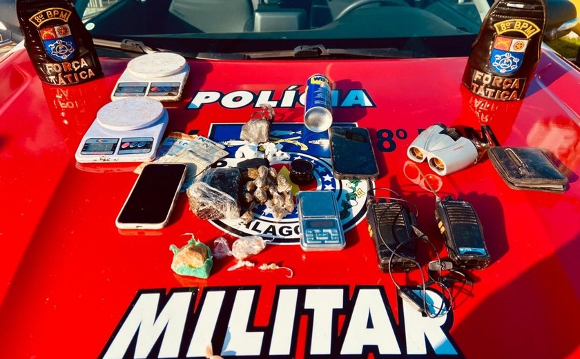 Dupla é presa com drogas após abordagem da PM na Chã do Pilar