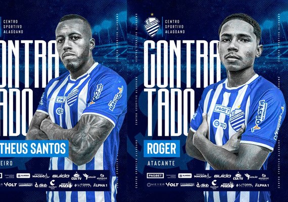 CSA anuncia contratações do zagueiro Matheus Santos e do atacante Roger