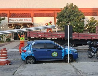 Guarda Civil de Maceió recupera mais tapumes furtados da obra da Praça Sinimbu