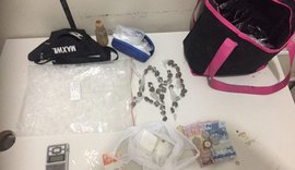 Polícia Civil apreende drogas e prende mulher em grota de Maceió