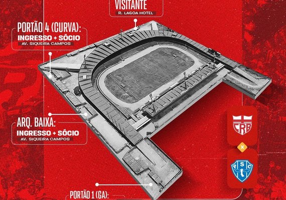 CRB começa a vender ingressos nesta quarta (27) para jogo contra o Paysandu