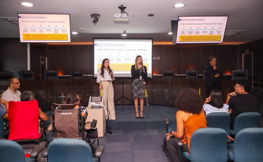 Seção +Q Inclusiva: pessoas com deficiência participam de treinamento para atuar como mesários