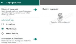 Versão beta do WhatsApp libera bloqueio por impressão digital no Android