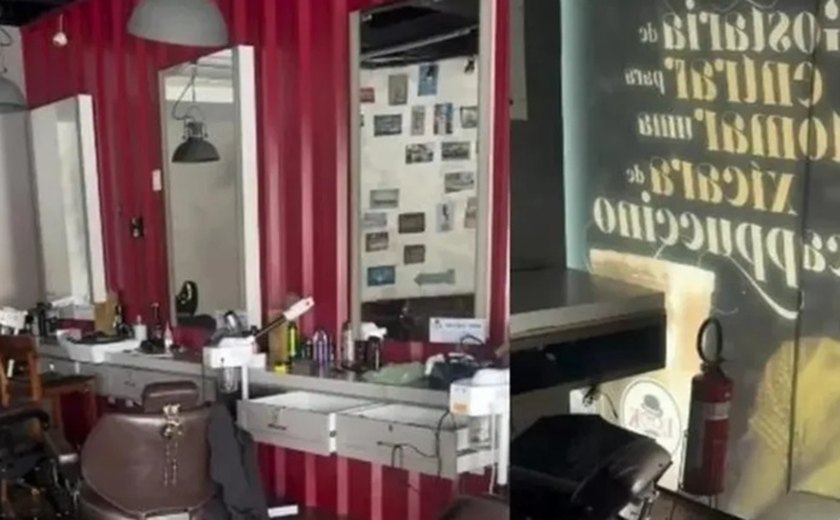 Criminosos arrombam barbearia, furtam objetos e causam prejuízos de R$ 40 mil