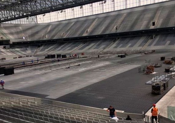 Arena da Baixada recebe primeiros ajustes para receber Liga Mundial de vôlei