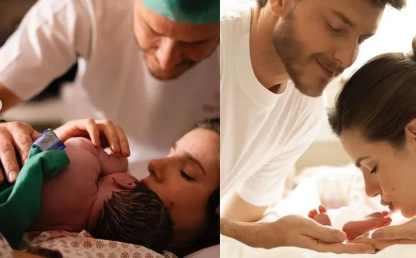 Nasce primeira filha da atriz Camila Queiroz com o ator Klebber Toledo