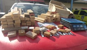 Casal é detido com aproximadamente 90 quilos de maconha em Rio Largo