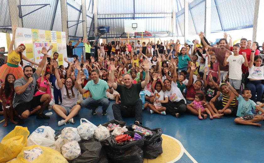 Instituto Flávio Gilberto Farias, em parceria com a Casa dos Amarelinhos, leva alegria para 700 crianças
