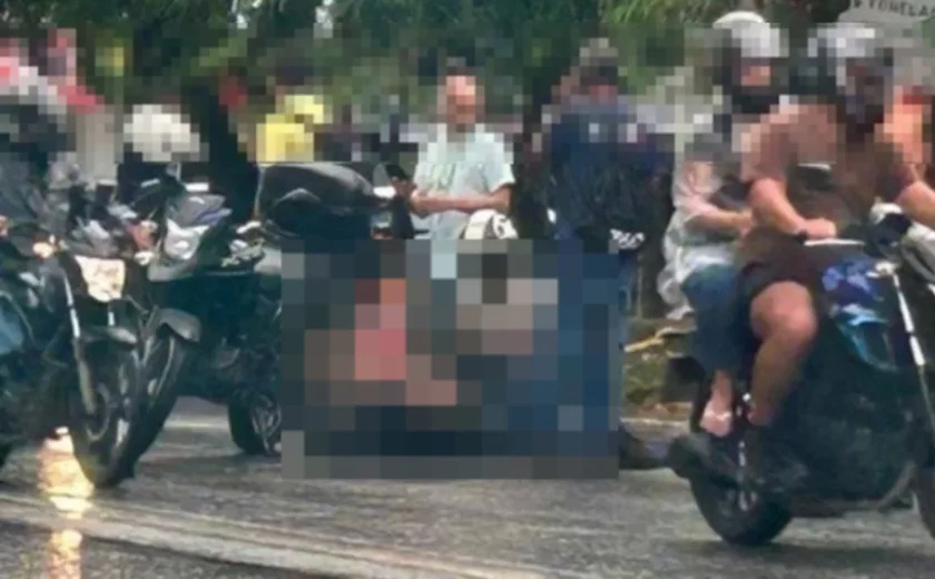 Motociclista fica ferido após cair de moto na Avenida Fernandes Lima, em Maceió