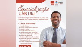 Ufal abre inscrições para 1.500 vagas em cursos de especialização a distância